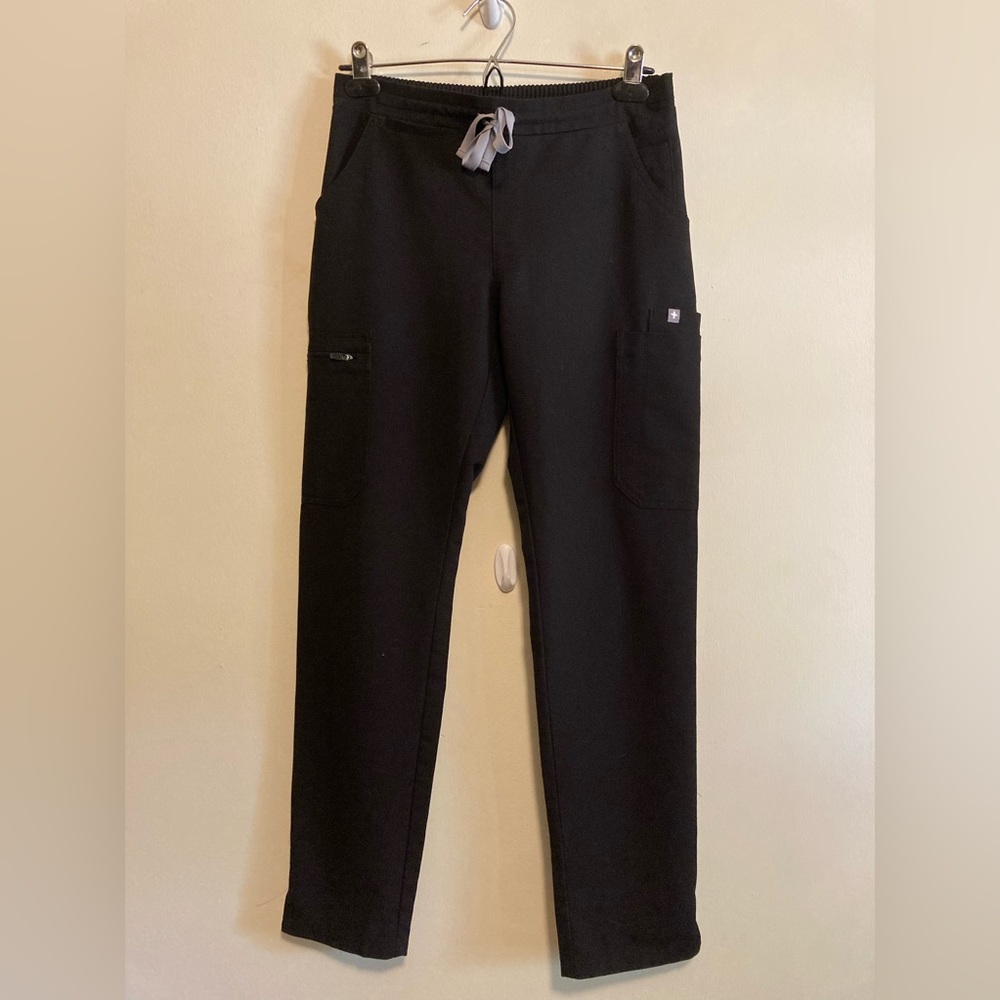 Figs scrubs black Xs black EUC